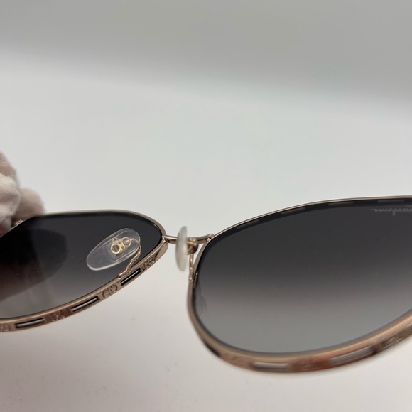 Salvatore Ferragamo Women Sunglasses Silver/ Grey Full Rim Frame SF264S 785 New - Picture 10 of 12